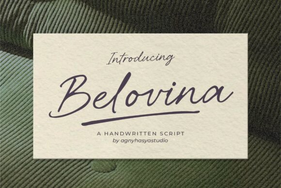 Belovina: A Font for Crafters Seeking Graceful Handwriting