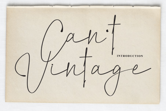 Cant Vintage: A Digital Designer's Favorite Script Font