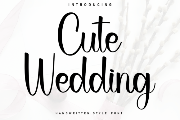 Cute Wedding: A Charming Handwritten Font for Branding