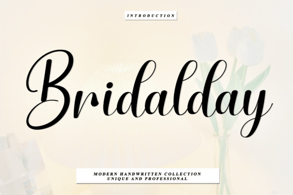 Discover Bridalday: A Timeless Handwritten Font for Branding