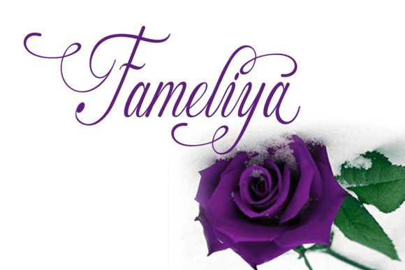 Fameliya: A Script Font for Elegant Campaign Visuals