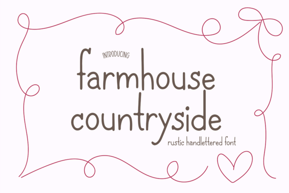 Farmhouse Countryside: A Rustic Charm Typeface for Editorial Design