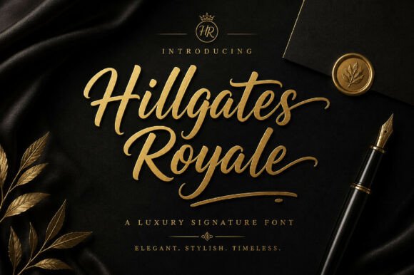 Hillgates Royale: A Premium Script Font for Elegant Campaigns