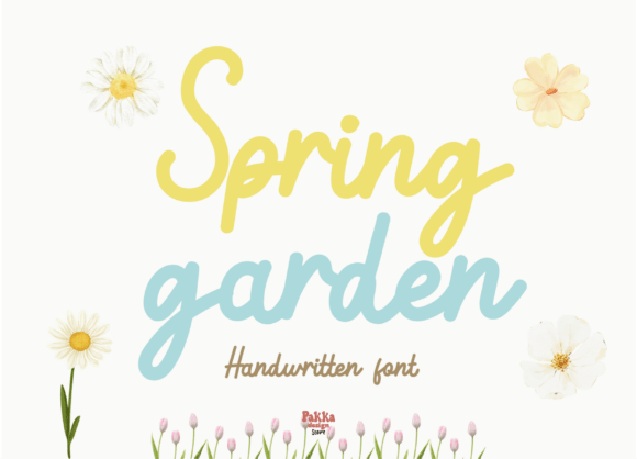 Spring Garden: A Handwritten Font for Tranquil Web Designs