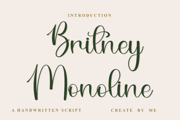 The Britney Monoline Font for Modern Web Design
