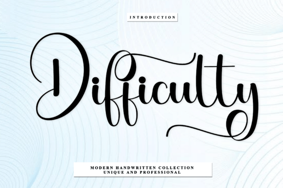 Transform Your Brand with the Elegant Difficulty Font