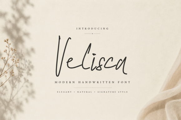 Velisca: A Natural Signature Style Font for Editorial Elegance